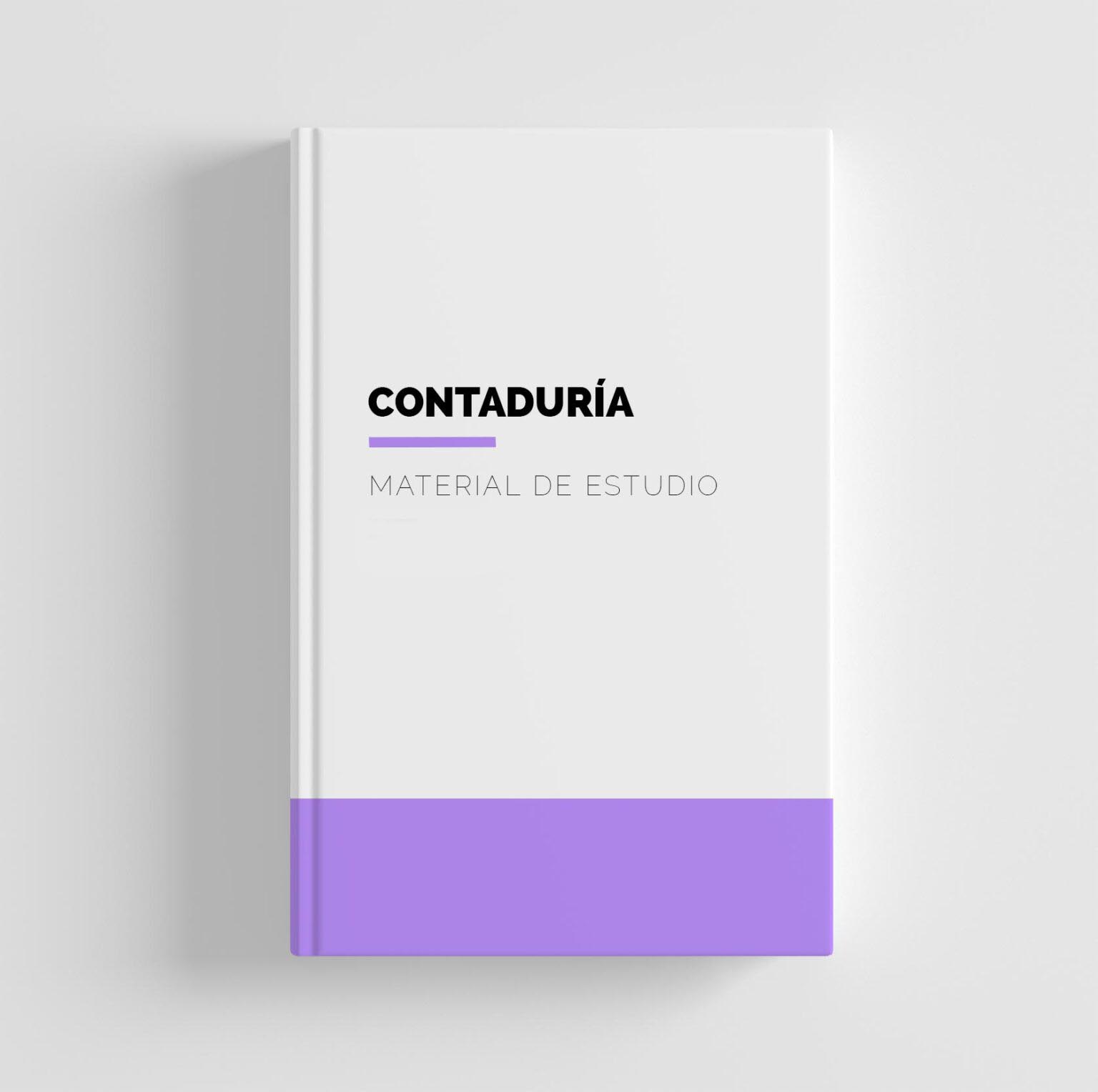 Portada de un libro ilustrativo donde la portada tiene la frase de CONTADURIA