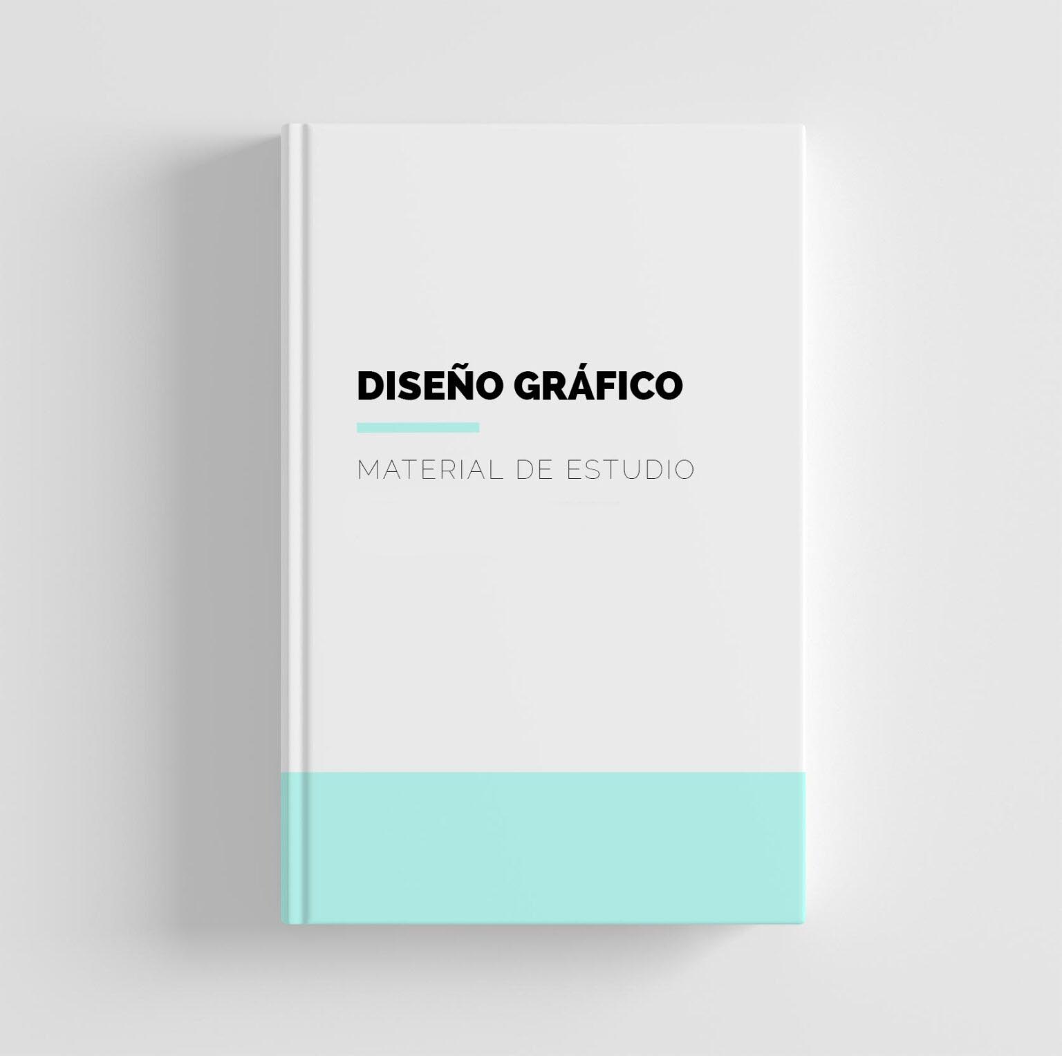 Ilustración de un libro que tiene un texto en portada que dice diseño grafico