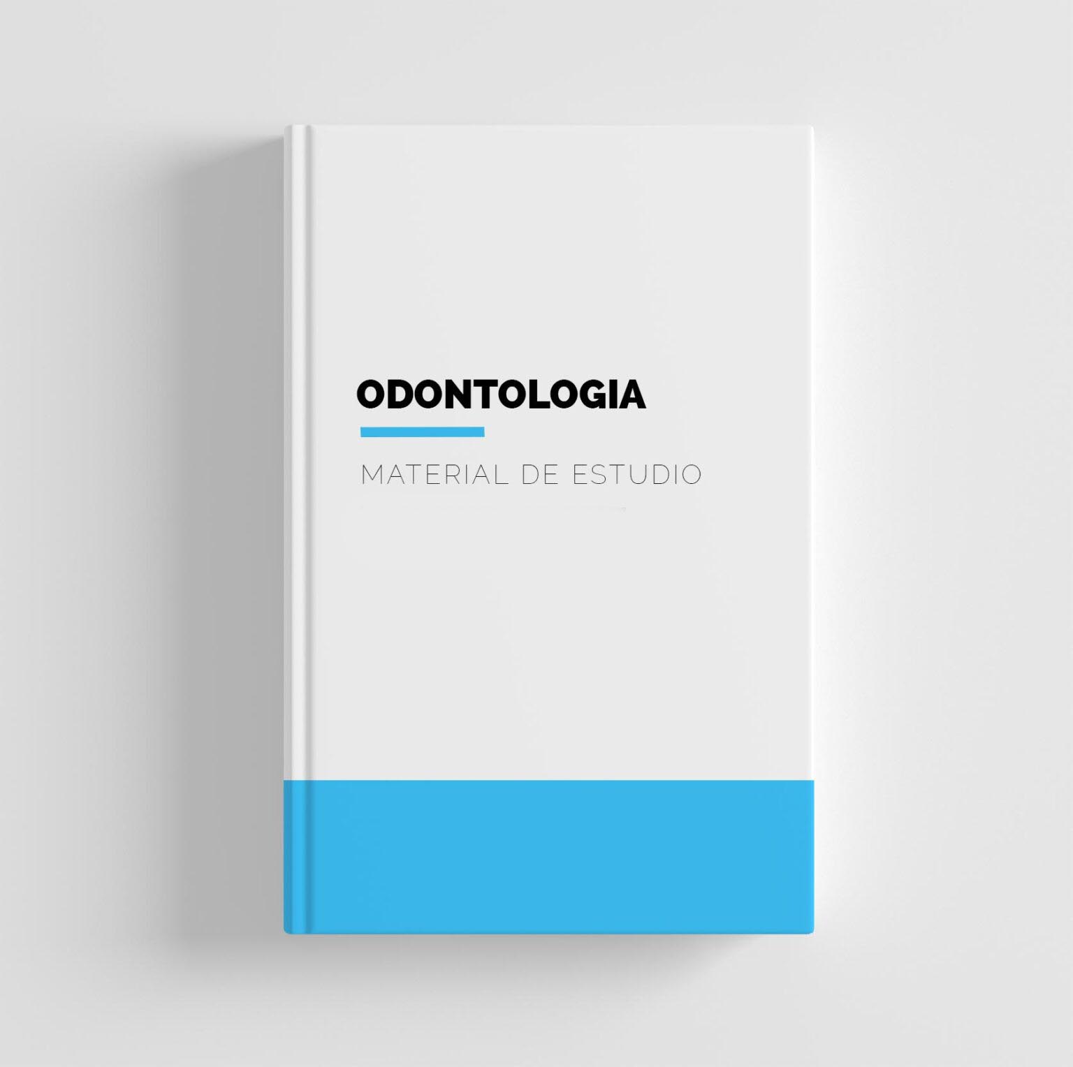 Libro con portada de texto odontología
